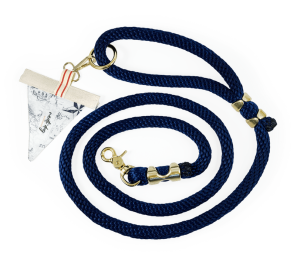 Carta Marina Light Vintage Nautical Toile Premium Rope Leash