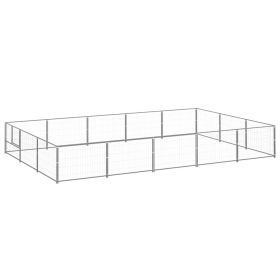 Dog Kennel Silver 161.5 ft�� Steel