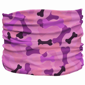Bone Camo Pup Scruff (Color: Pink, size: Tiny)